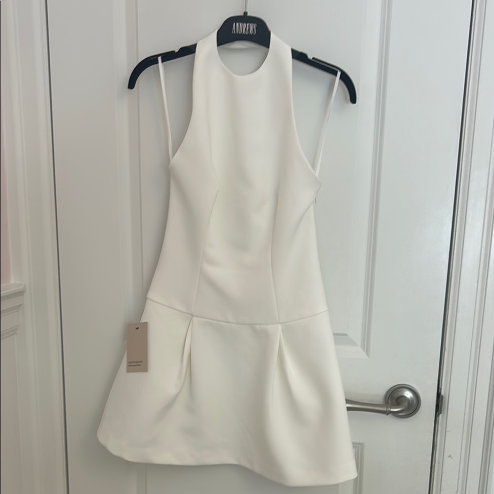 NWT- Odd Muse White Halter A-line Cocktail Dress